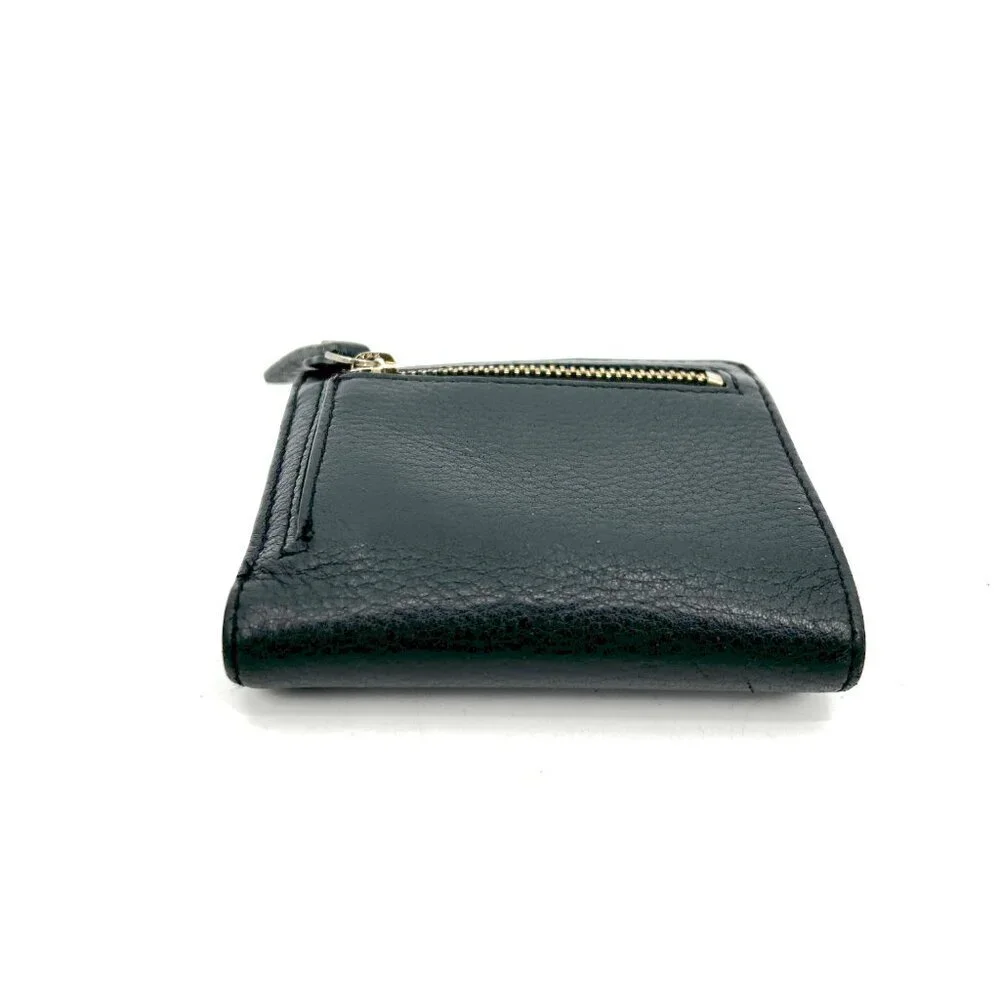 KATE SPADE Black Leather Gold Cedar Street Small Mini Stacy Wallet